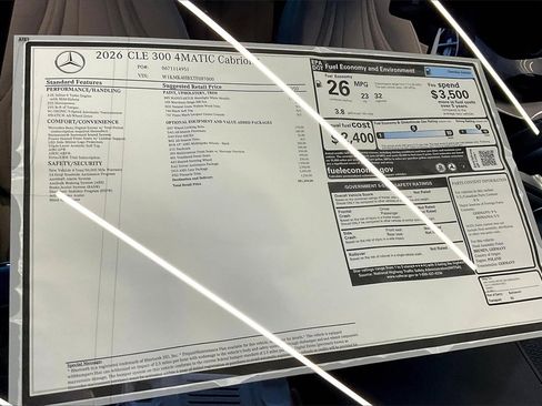 New 2026 Mercedes-Benz CLE 300 4MATIC Cabriolet image 12