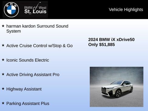 Used 2024 BMW iX xDrive50 w/ Sport Package AWD/4WD image 16
