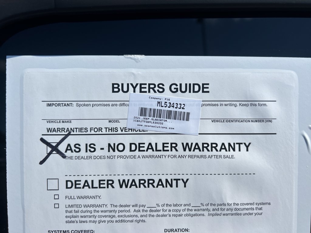 Used 2021 Jeep Gladiator Overland AWD/4WD image 24