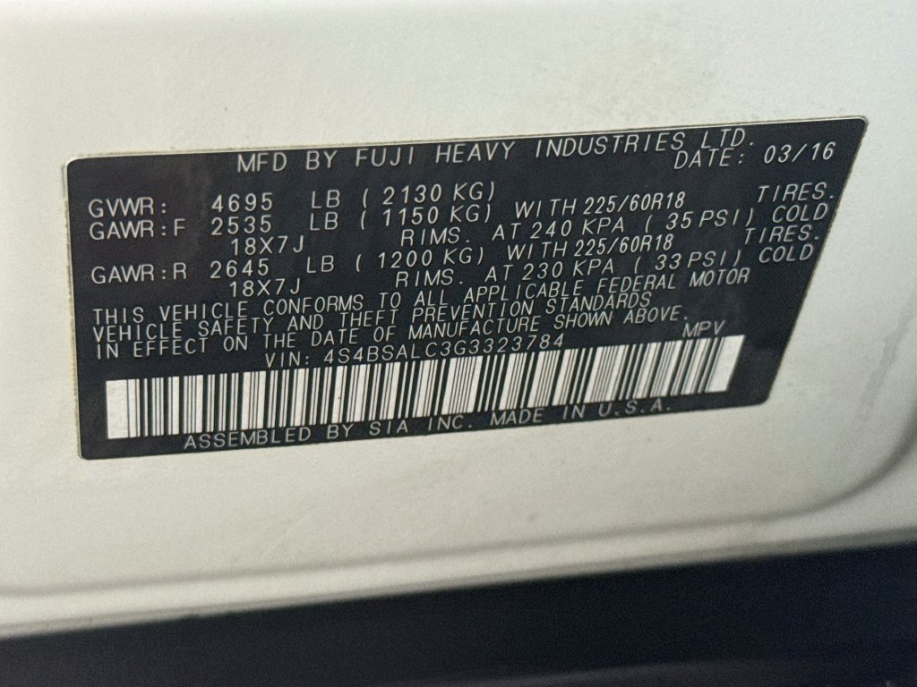 Used 2016 Subaru Outback 2.5i Limited AWD/4WD image 33