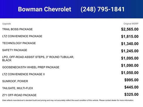 New 2026 Chevrolet Silverado 2500 LTZ w/ Trail Boss Package image 4