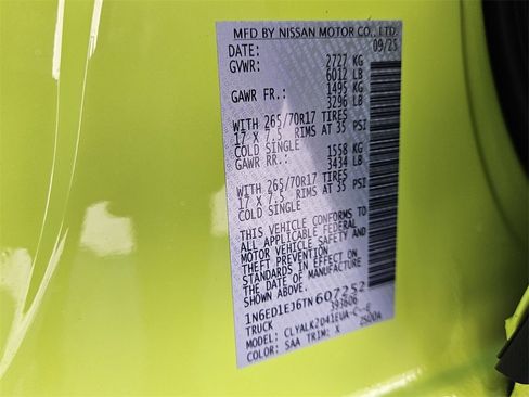 New 2026 Nissan Frontier Pro-X w/ Pro-X Convenience Package image 17