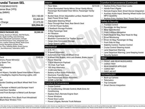 Certified 2024 Hyundai Tucson SEL w/ Convenience Package AWD/4WD image 31