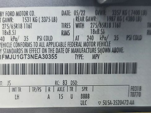 Used 2022 Ford Expedition XL AWD/4WD image 41