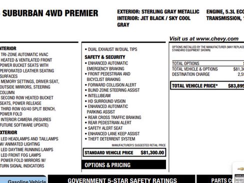 Used 2026 Chevrolet Suburban Premier AWD/4WD image 6