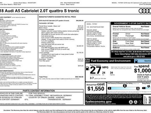 Used 2018 Audi A5 2.0T Premium Plus w/ Premium Plus image 3