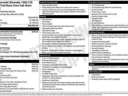 Used 2022 Chevrolet Silverado 1500 Custom Trail Boss w/ Safety Confidence Package image 8