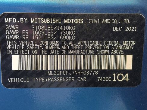 Used 2022 Mitsubishi Mirage G4 ES FWD image 33