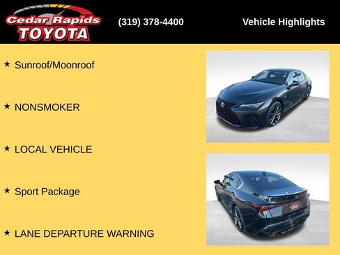Used 2023 Lexus IS 350 F Sport w/ Navigation Package AWD/4WD image 22