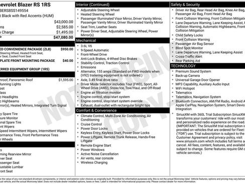 Certified 2025 Chevrolet Blazer RS w/ Enhanced Convenience Package FWD image 30