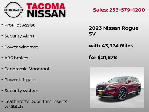 Used 2023 Nissan Rogue SV w/ SV Premium B Package AWD/4WD image 18