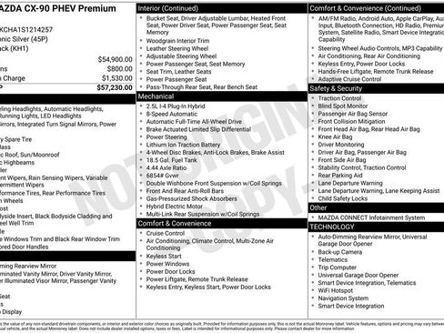 Certified 2025 MAZDA CX-90 Plug-In Hybrid w/Premium Sport AWD/4WD image 5