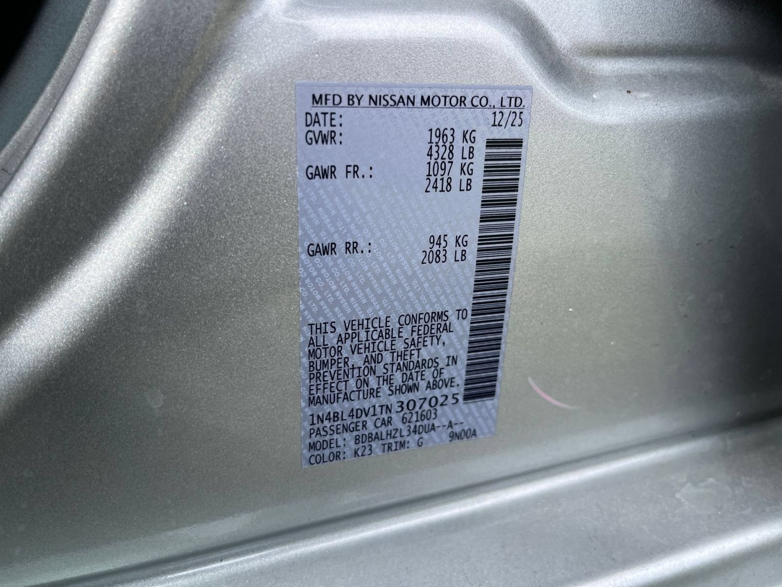 Used 2026 Nissan Altima 2.5 SV FWD image 27