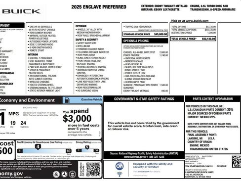 Used 2025 Buick Enclave Preferred w/ Power Package AWD/4WD image 2