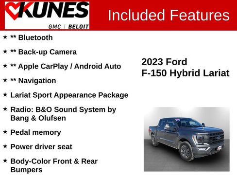 Used 2023 Ford F150 Lariat w/ Equipment Group 502A High AWD/4WD image 2
