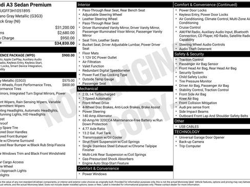 Used 2017 Audi A3 2.0T Premium w/ Convenience Package image 13