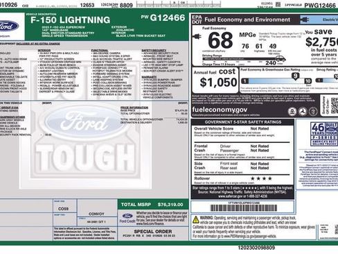 Used 2023 Ford F150 Lightning Lariat AWD/4WD image 12