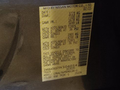 Used 2015 Nissan Titan SV w/ SV Value Truck Package image 33