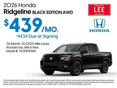 New 2026 Honda Ridgeline Black Edition image 4