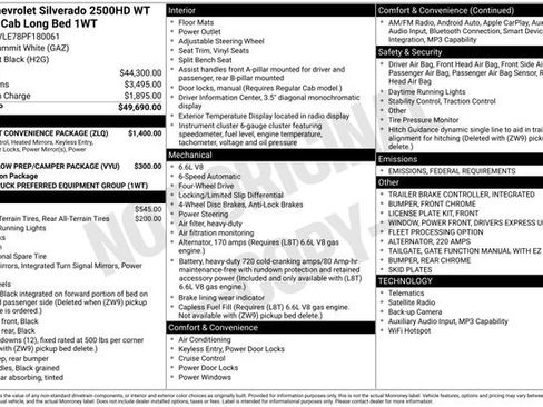 Used 2023 Chevrolet Silverado 2500 W/T w/ WT Fleet Convenience Package image 2