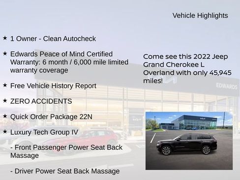 Used 2022 Jeep Grand Cherokee L Overland w/ Advanced Protech Group III AWD/4WD image 11