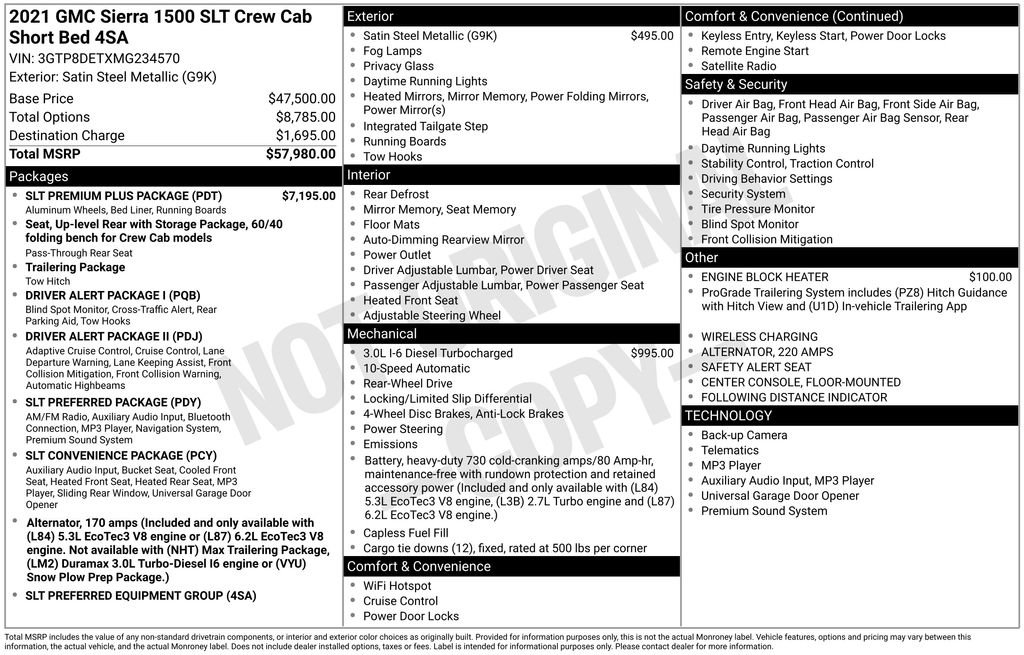 Used 2021 GMC Sierra 1500 SLT w/ SLT Premium Plus Package RWD image 45