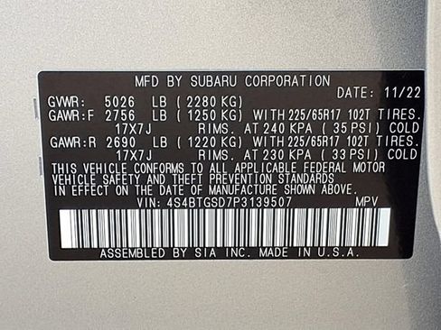 Certified 2023 Subaru Outback Wilderness AWD/4WD image 9