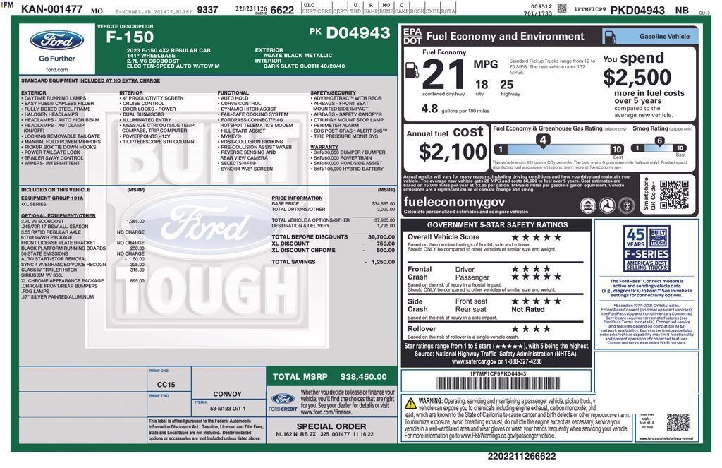 Used 2023 Ford F150 XL w/ XL Chrome Appearance Package RWD image 23
