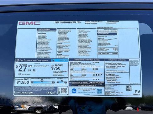 New 2026 GMC Terrain Elevation w/ Black Edition FWD image 15