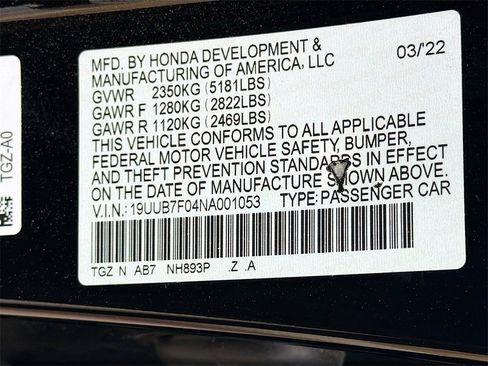 Used 2022 Acura TLX Type S image 31