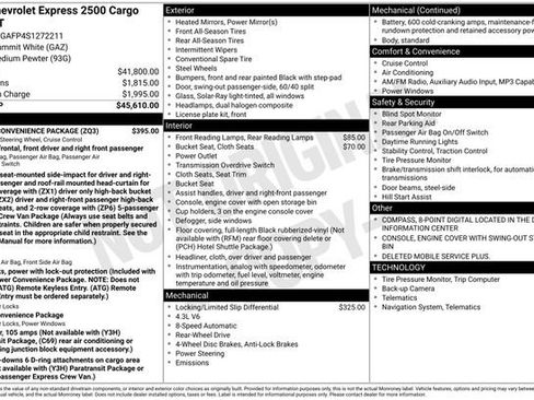 New 2025 Chevrolet Express 2500 w/ Driver Convenience Package image 6