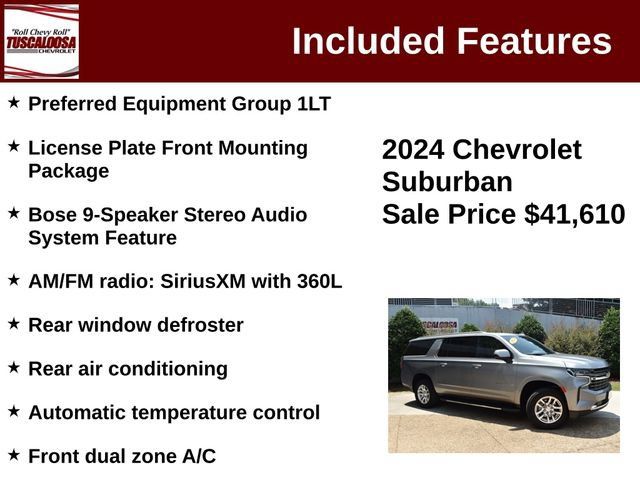 Certified 2024 Chevrolet Suburban LT AWD/4WD image 12