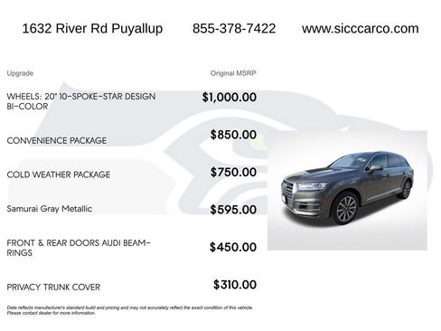 Used 2019 Audi Q7 3.0T Premium w/ Convenience Package AWD/4WD image 5