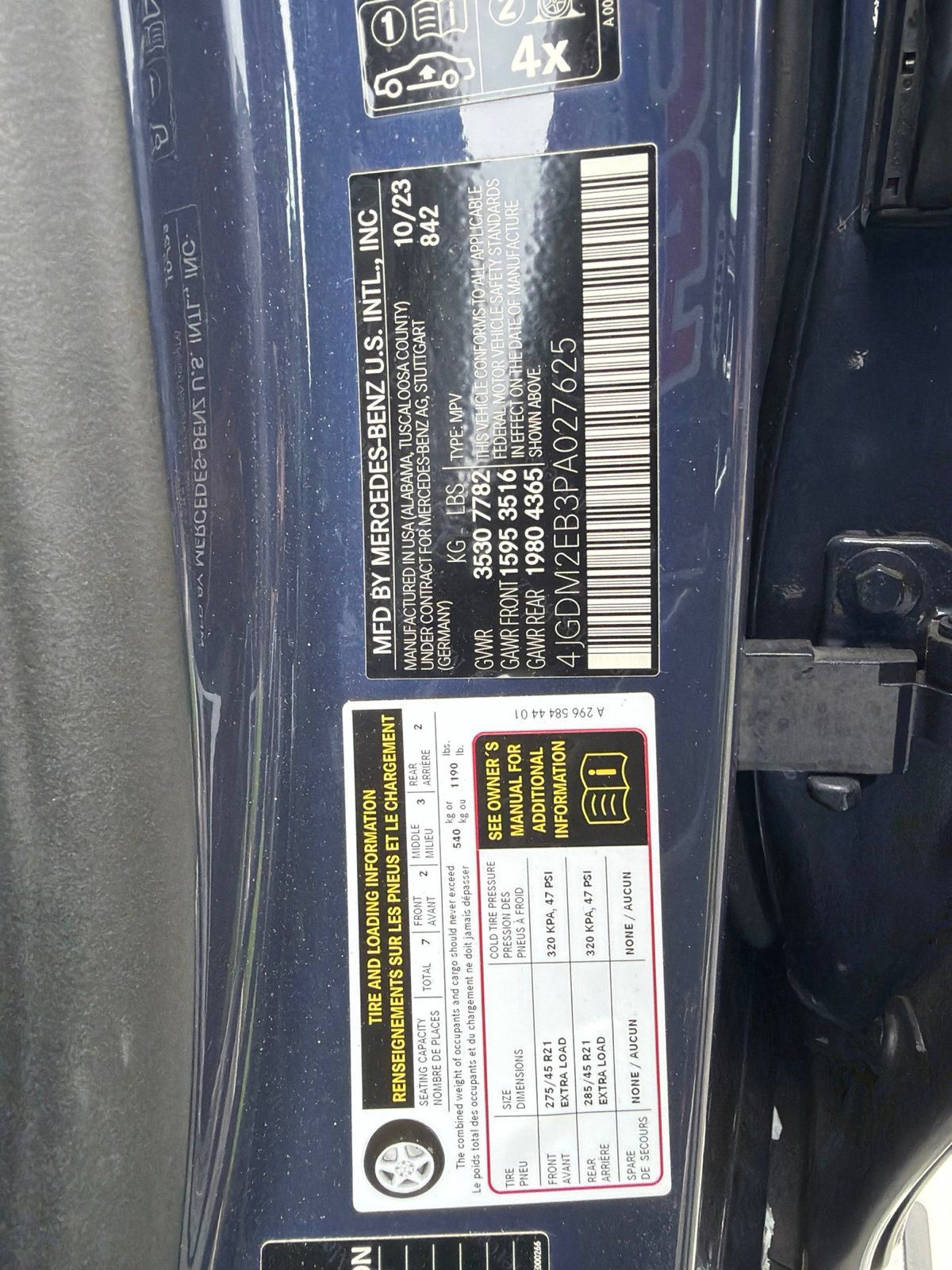 Used 2023 Mercedes-Benz EQS 450+ 4MATIC SUV image 7