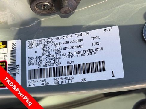 Used 2023 Toyota Tundra Limited w/ TRD Off-Road Package AWD/4WD image 25