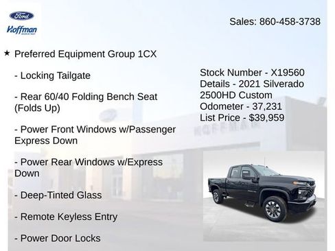 Used 2021 Chevrolet Silverado 2500 Custom w/ Custom Value Package image 5