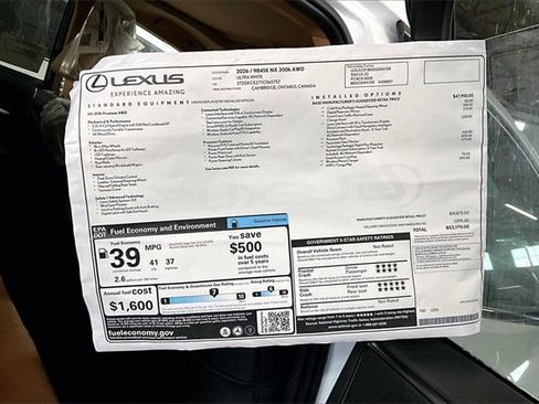 New 2026 Lexus NX 350h AWD w/ Premium Package image 13