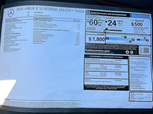 New 2026 Mercedes-Benz E 53 AMG e 4MATIC Sedan image 14
