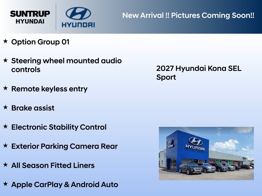 New 2027 Hyundai Kona SEL Sport AWD/4WD image 3