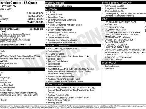 Used 2022 Chevrolet Camaro SS RWD image 2