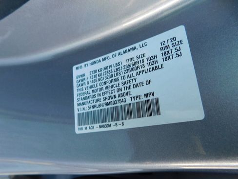 Used 2021 Honda Odyssey EX-L image 9