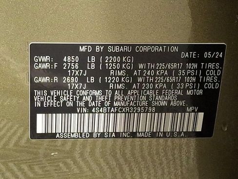 Certified 2024 Subaru Outback Premium w/ Popular Package #1A AWD/4WD image 27