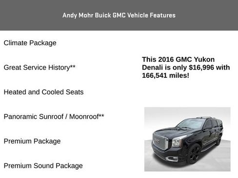 Used 2016 GMC Yukon Denali w/ Open Road Package AWD/4WD image 8