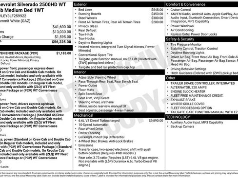 Used 2020 Chevrolet Silverado 2500 W/T w/ WT Convenience Package AWD/4WD image 5