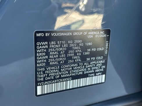 New 2026 Volkswagen Atlas SE FWD image 61