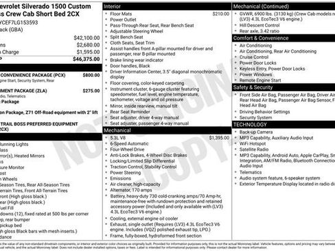 Used 2020 Chevrolet Silverado 1500 Custom Trail Boss w/ Custom Convenience Package AWD/4WD image 41
