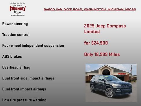Used 2025 Jeep Compass Limited w/ Sun & Sound Group AWD/4WD image 20