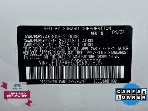 Certified 2024 Subaru WRX Premium image 32