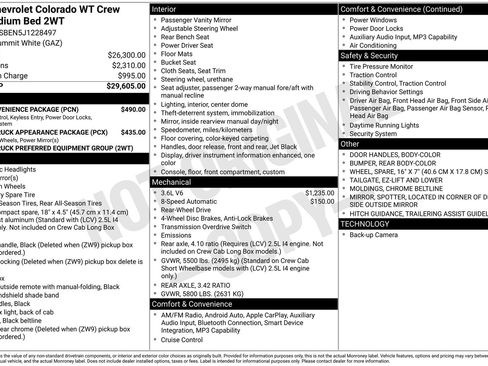 Used 2018 Chevrolet Colorado W/T w/ WT Convenience Package image 2