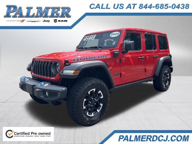 Certified 2025 Jeep Wrangler Unlimited Rubicon 4xe w/ Safety Group AWD/4WD image 1